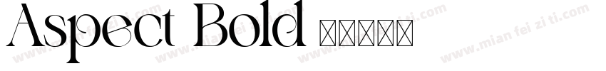 Aspect Bold字体转换